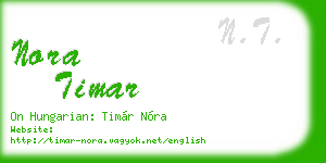 nora timar business card