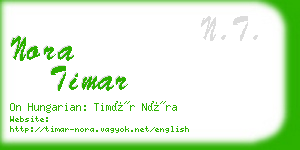 nora timar business card